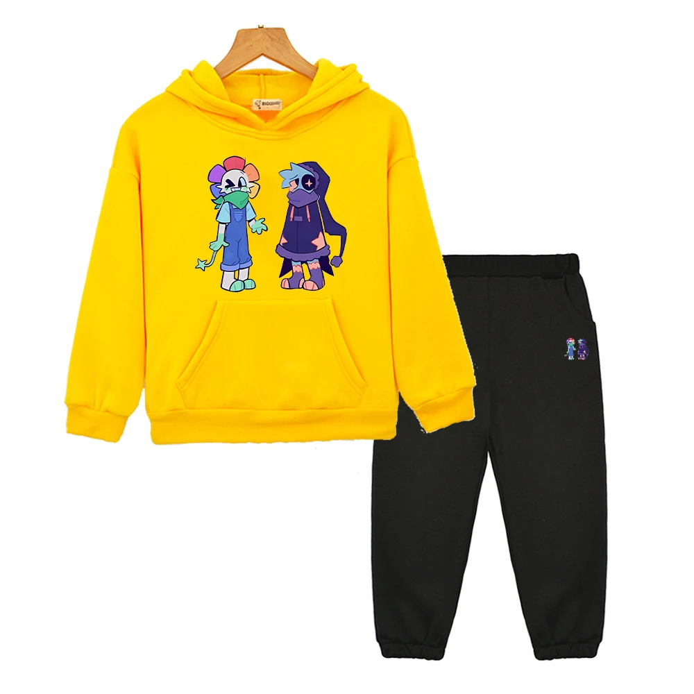 boy girls Sports Hooded Sets 2pcs pullover+Pant Dandys World anime hoodie Fleece sweatshirt Cartoon jacket kids boutique clothes