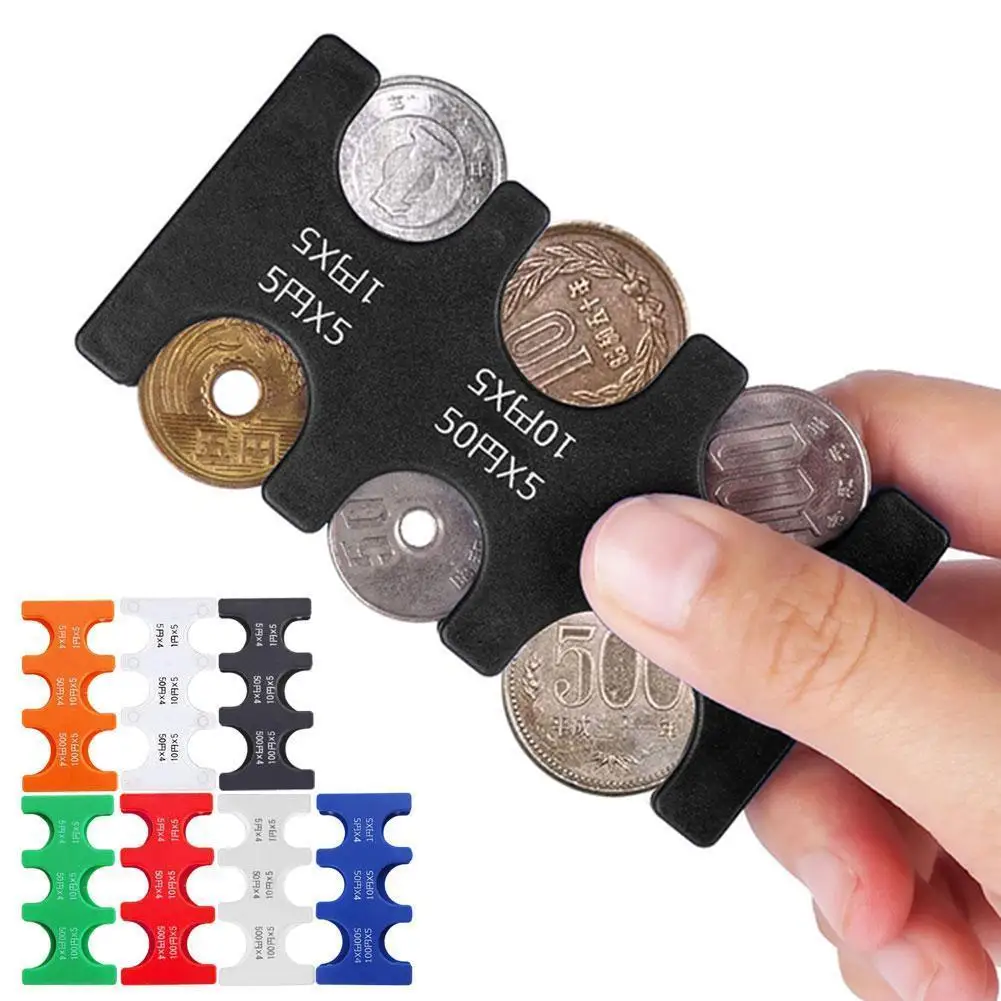 Plastic Coin Holder Coin Collection Purse ABS Material Portable Coin Holder Wallet Organizer For Car Coin Changer Holder