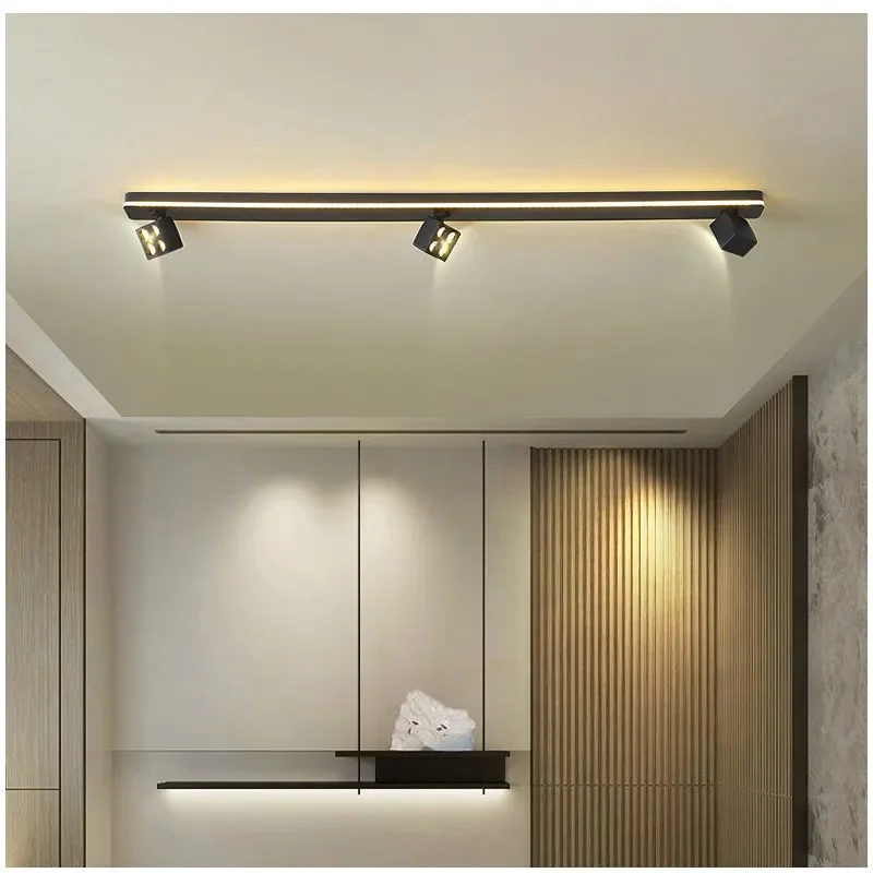 Nordic Office Reception Rail Ceiling Lights Led Family Living Room Background Wall No Master Lamp Bedroom Corridor Spotlight