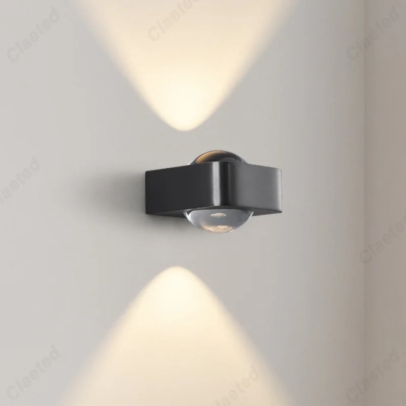 Modern Minimalist LED Eye-Caring Wall Lamp Square & Ball Combined Shape Decorative Lighting for Bedroom Living Room Home Use