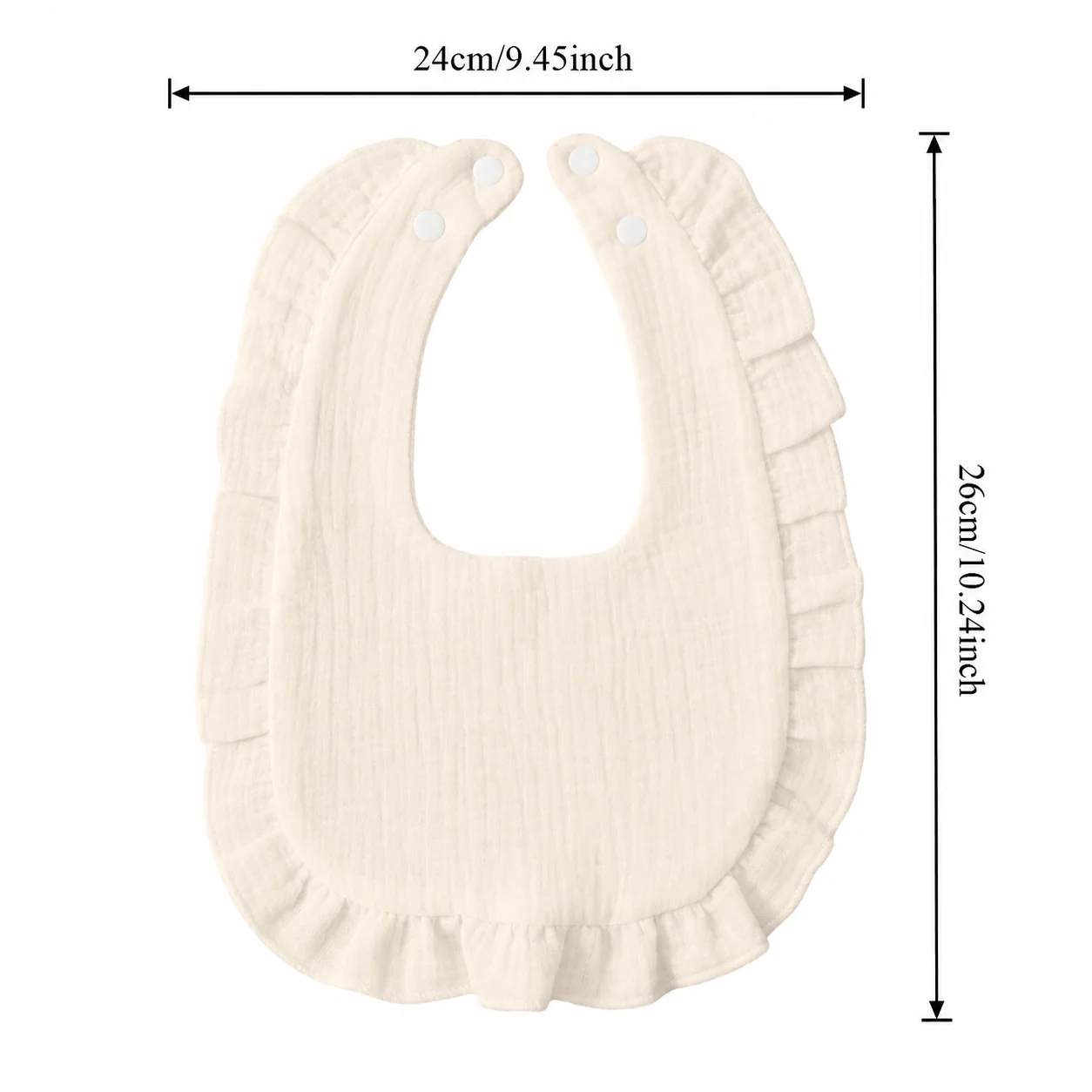 7PCS Baby Lace Bibs Soft Absorbent Gauze Saliva Catcher with Adjustable Buckles for Infants Leaf Edged Saliva Towels