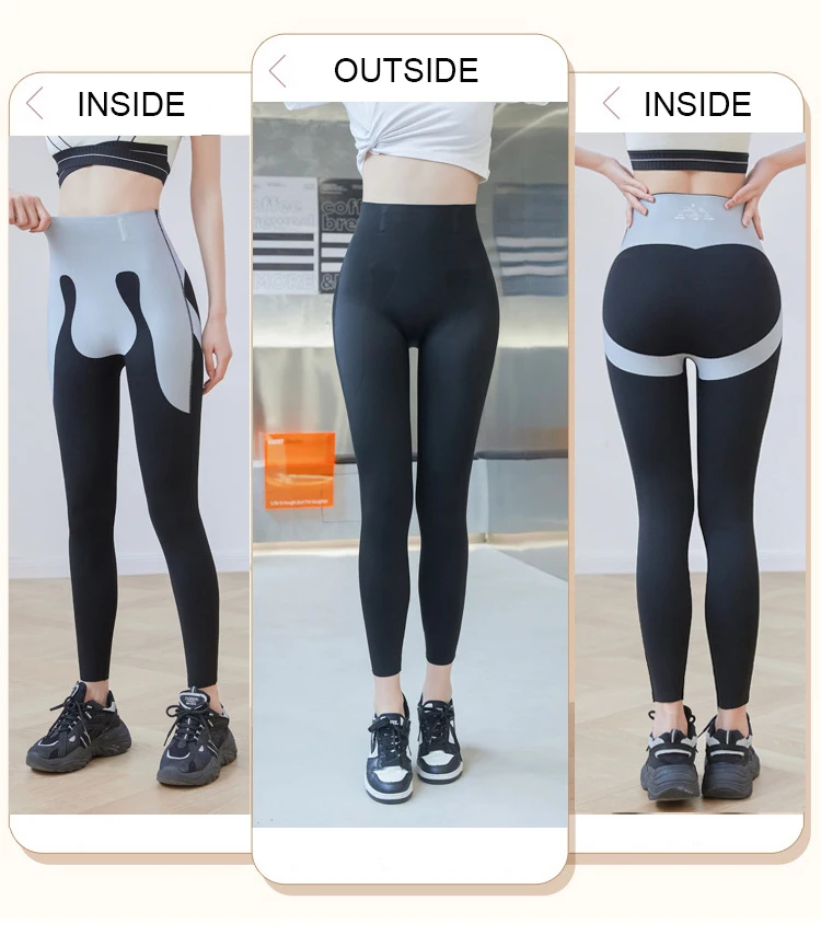 BIVIGAOS Micro-Pressed Butt Lifter Leggings Women 5D Slim Spring Autumn High Waist Fitness Push Up Leggings Sport Shark Pants
