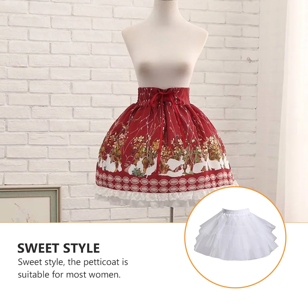 

1pc Skirt Petticoat Cloth Underskirt Stiff Ruffled Gauze Skirt For Ball Gown Bridal Prom Dress Women Fancy