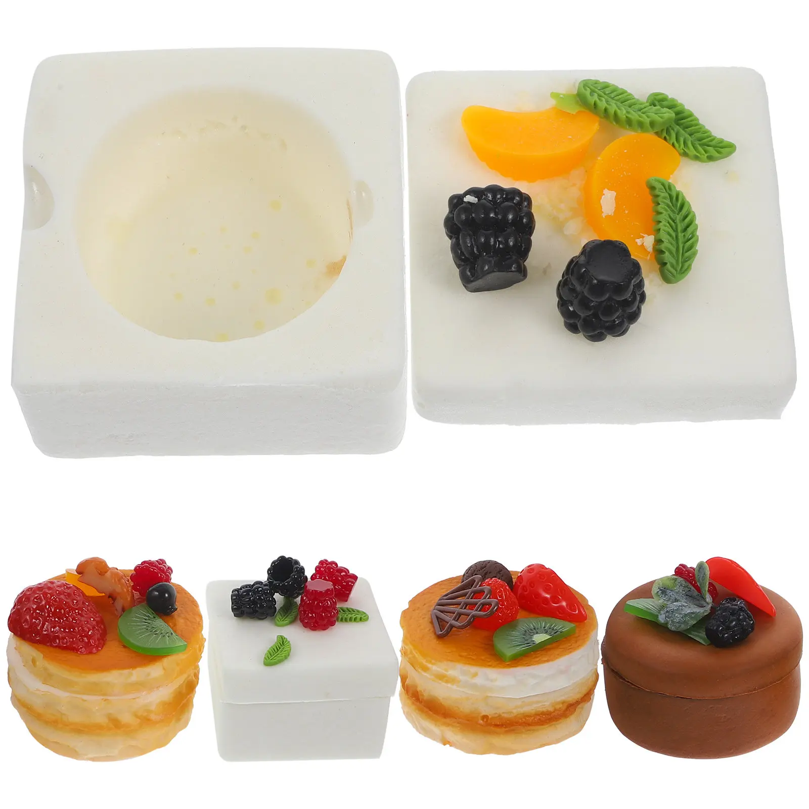 

5Sets Premium Simulation Cake Shaped Storage Boxes for DIY Photo Props Teaching Models Window Display Kitchen Party Decor Mini