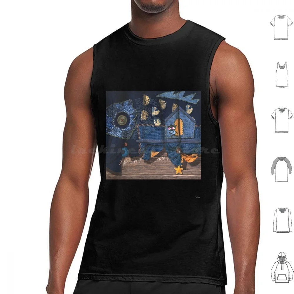 Dream Chasing Tank Tops Vest Sleeveless Mae Night In The Woods Dream Sewing Seam Fish Dreamlike Night Cat Video Games Fanart