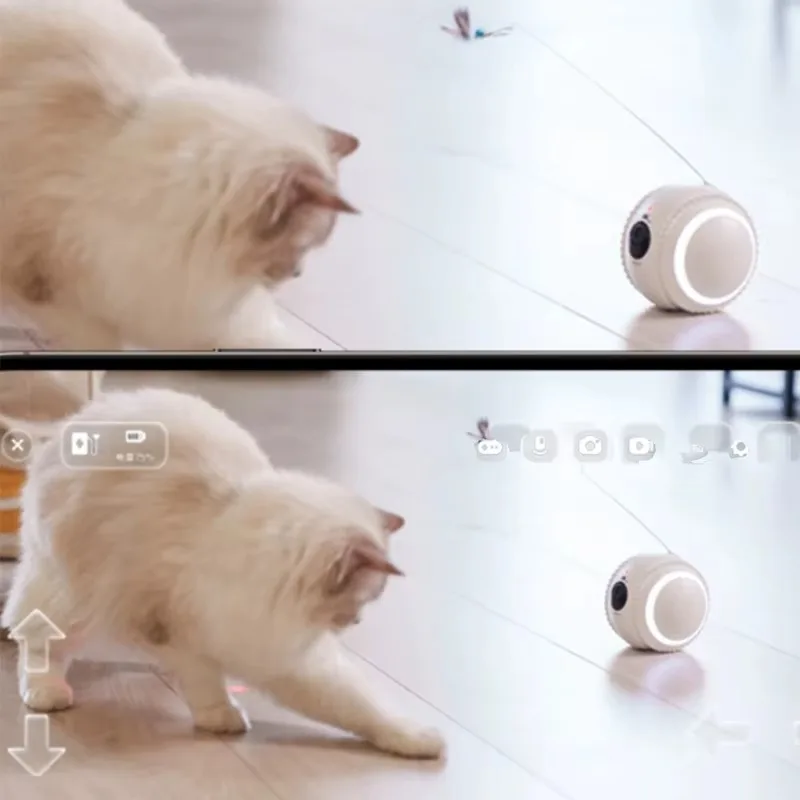Inteligente significativo outro robô, webcam completa de alta definição 1080P engraçado gato cão brinquedo inteligente para animais de estimação