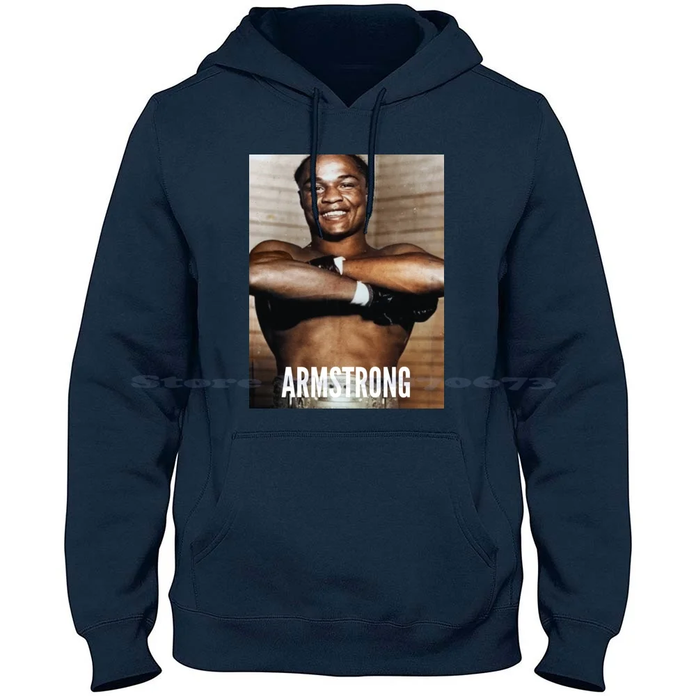 The Legendary Henry Armstrong-Boxing Legend Colorized Text 100% Cotton Hoodie T Shirt Boxing Colorization The Greatest Henry