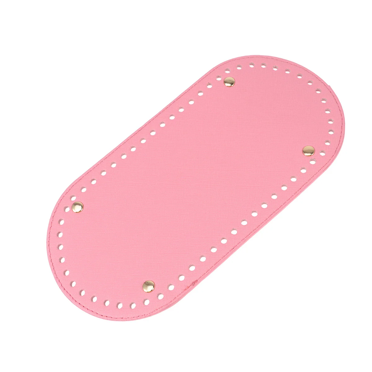 1 pçs durável plutônio oval saco inferior base almofada unhas para crochê artesanal tricô diy saco rosa inferior crochê