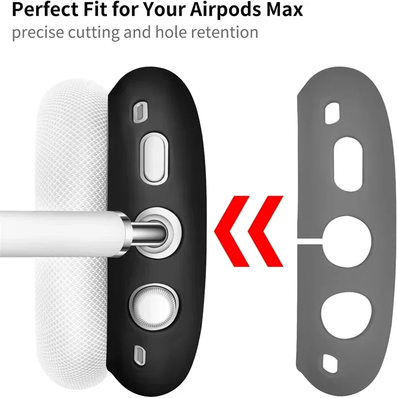 3 in 1 Soft Silicone Case for Airpods Max Cases Skin Protector Wireless Headphones Covers Shockproof Earphone Covers Accessories image 5