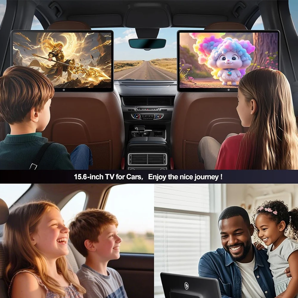 شاشة مسند رأس للسيارة مقاس 15.6 بوصة 4G Android 11 كمبيوتر لوحي WIFI HD 1080P/Bluetooth/HDMI/Mirror Link/Miracas 3G+32GB APP Dolowd Monitor