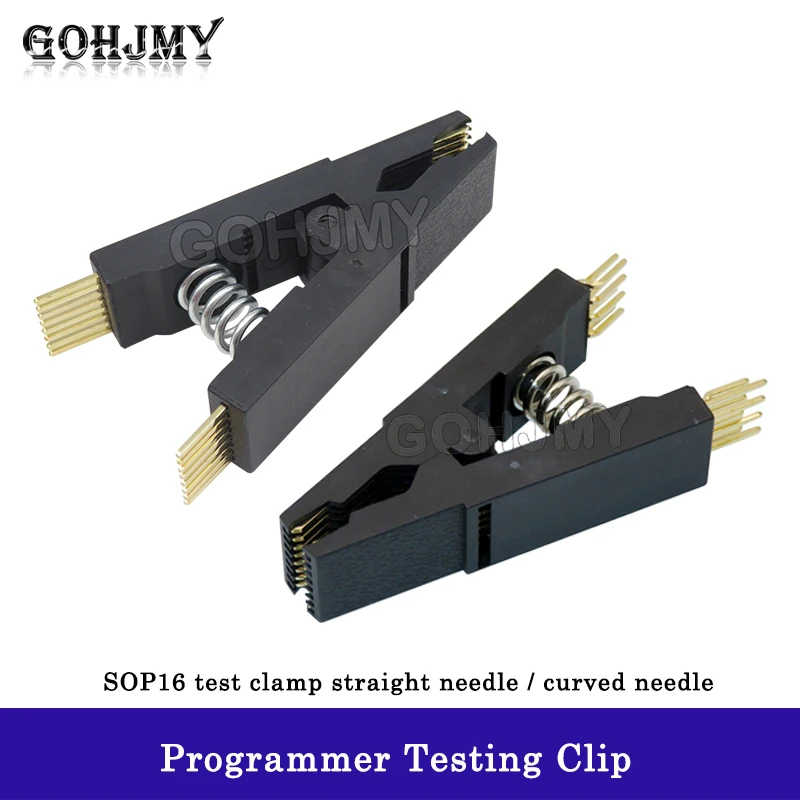 Programmer Testing Clip SOP16 SOP SOIC 16 SOIC16 DIP16 DIP 16 Pin IC Test Clamp Straight needle/curved needle