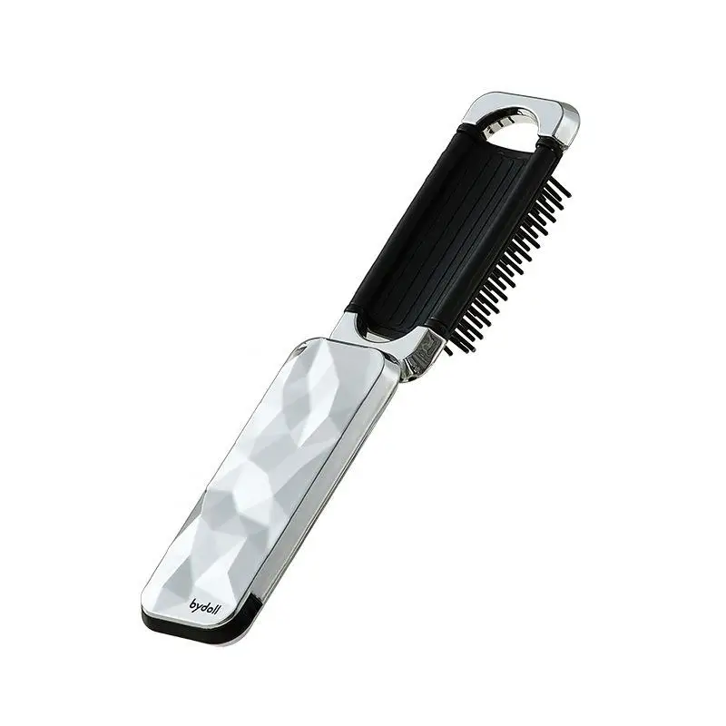 2-in-1 Mini-Haarbürste, faltbarer Massagekamm, Kopfmassage, antistatisch, tragbarer Haarkamm, Spiegel, Luftkissen-Kopfhautmassagekamm – Detail 8