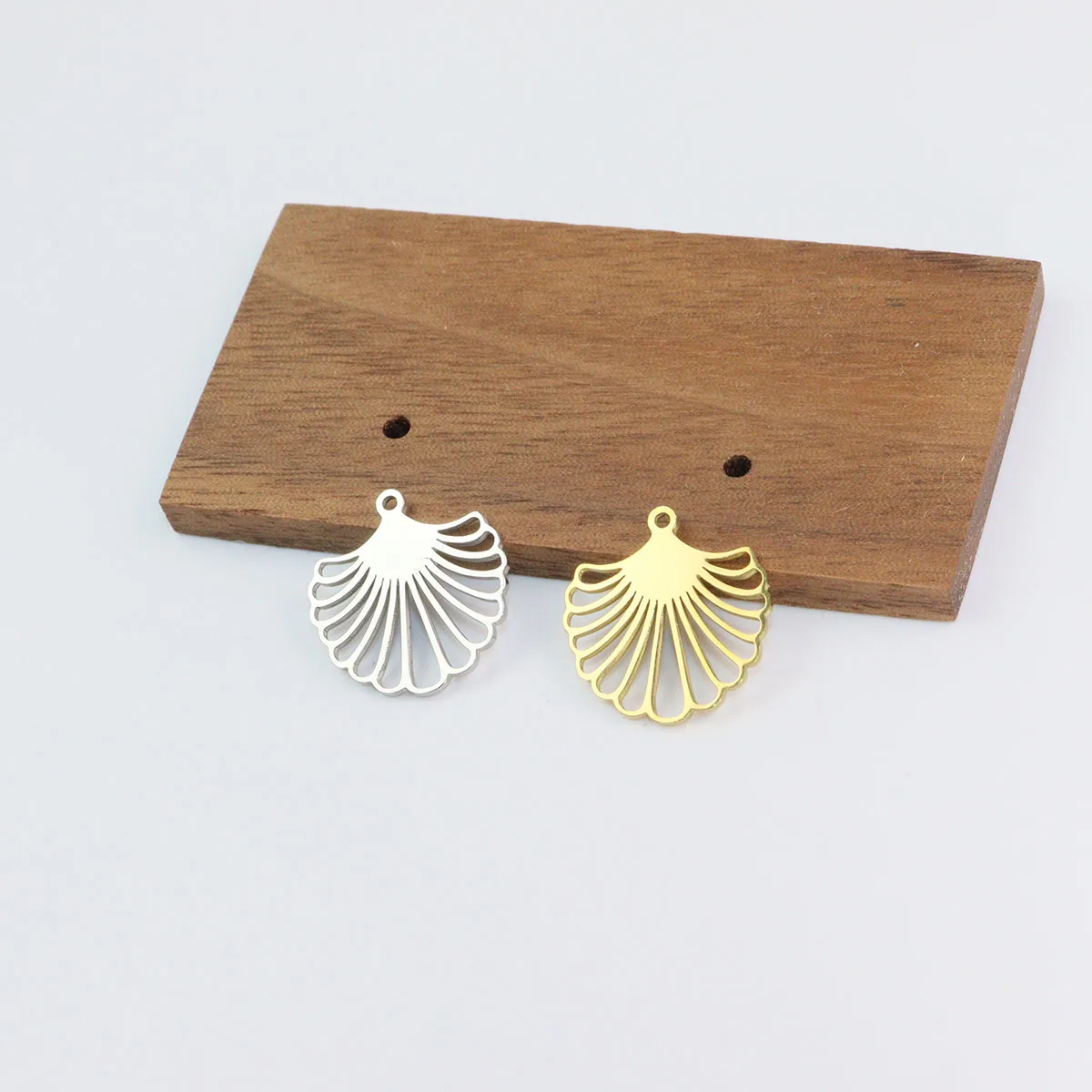10pcs 15mm Stainless Steel Mirro Shiny Fashion Jewelry Charms Pendant DIY Handcraft Vacuum Plate Waterproof Antiallergic