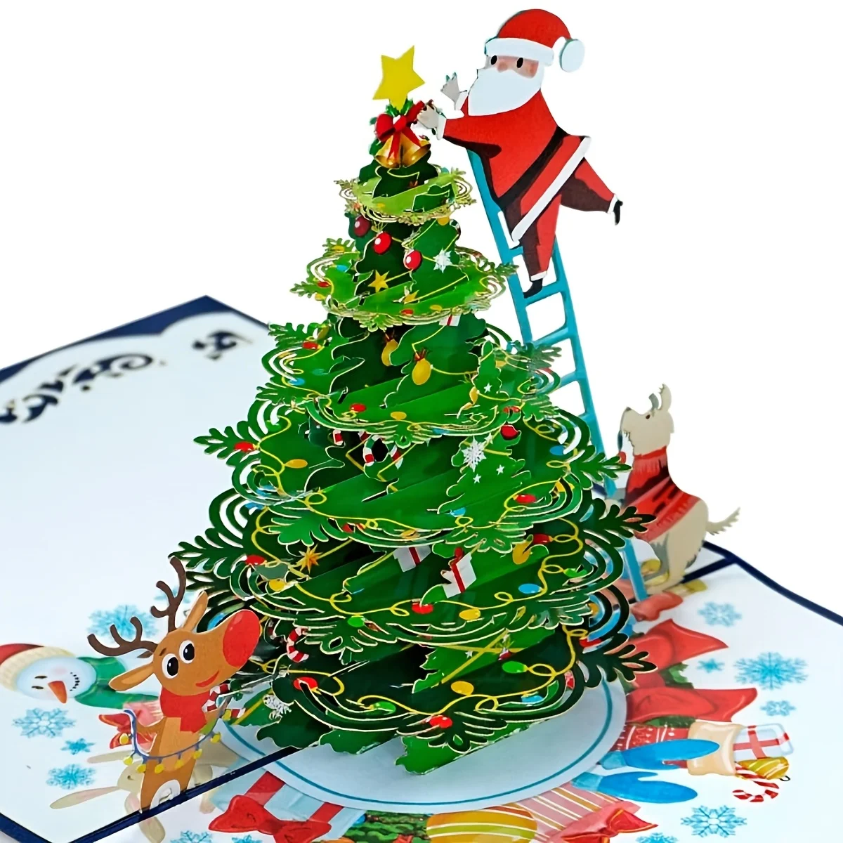 Weihnachten 3D Weihnachtsmann dekorative Karte | Perfekt für festliche Anlässe | Tolles Geschenk für Eltern, Geschwister, Lehrer, Klassenkameraden – Detail 4