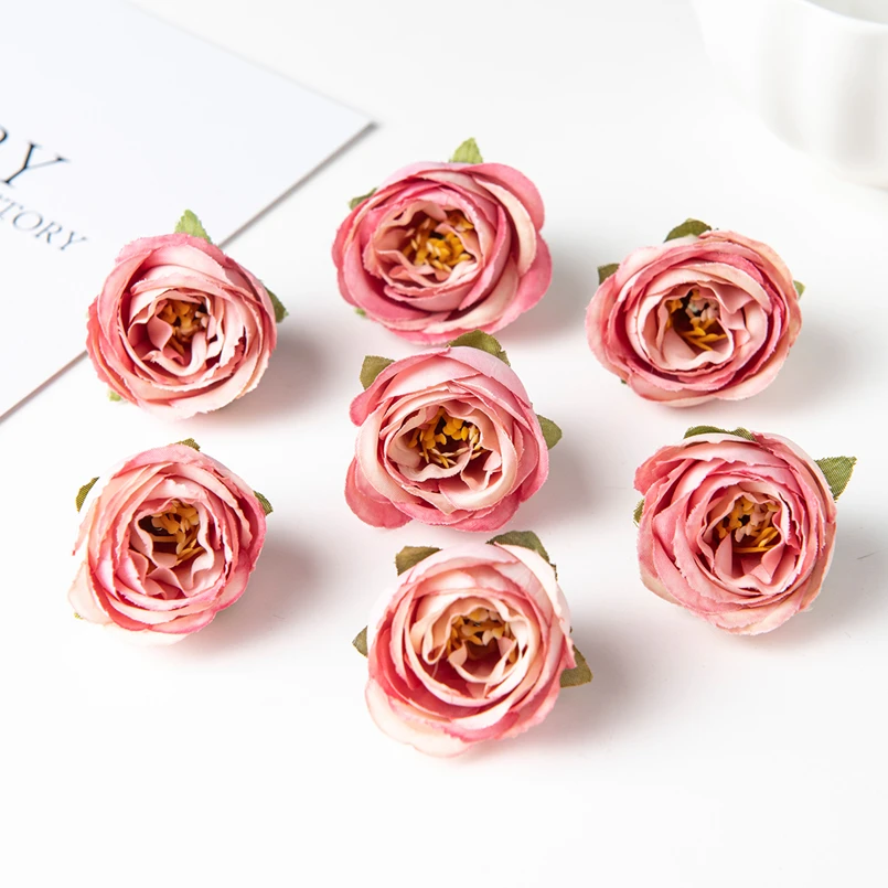 

5/10pcs Artificial Flowers Wedding Wreath Home Room Decor Festival Outdoor Yard Garden DIY Scrapbooks Box Fake Silk Roses Cheap