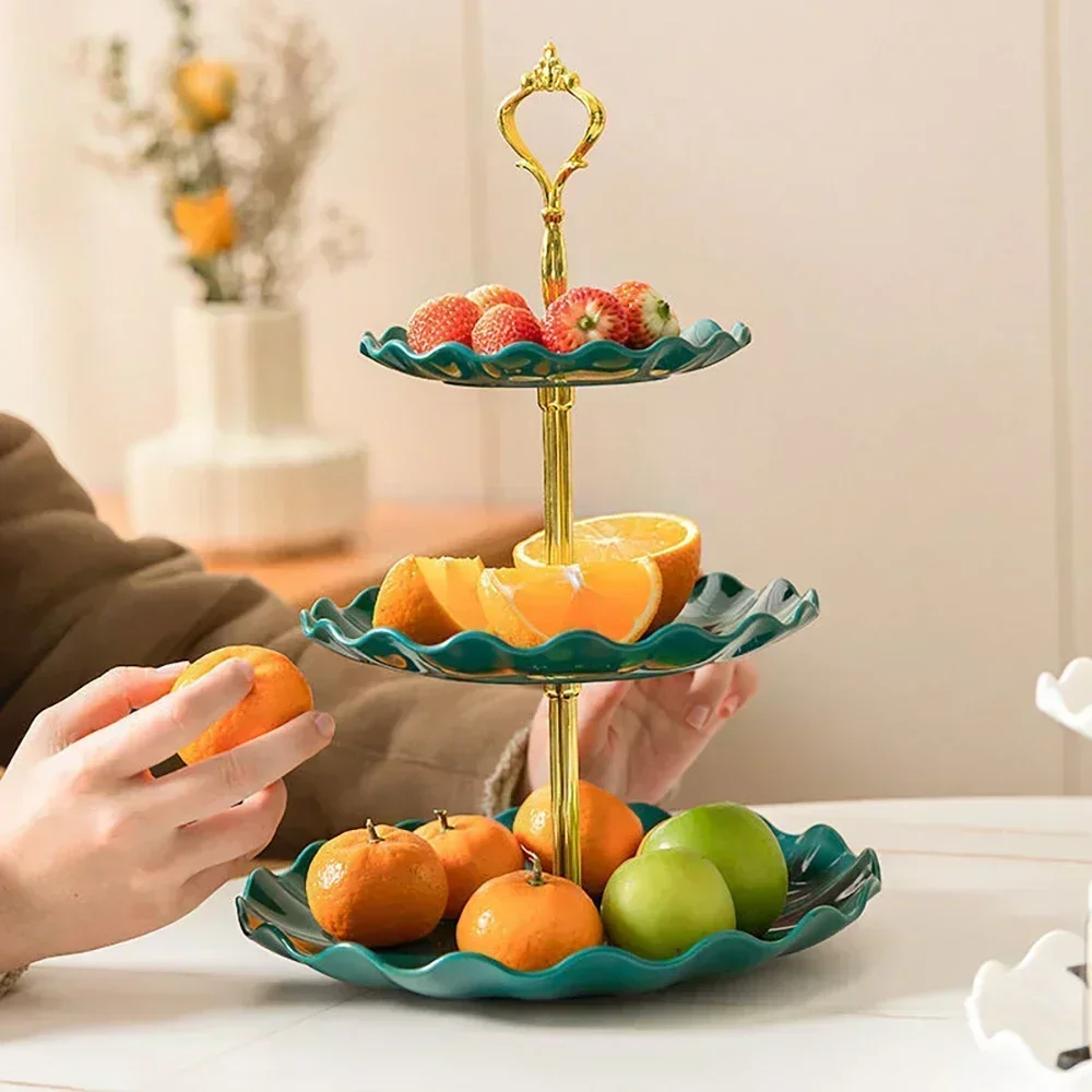 

Table Plates Fruit Dishes Tableware Wedding Party Candy Dessert Bowl Home Cake Display Standing Kitchen Decoration Trays