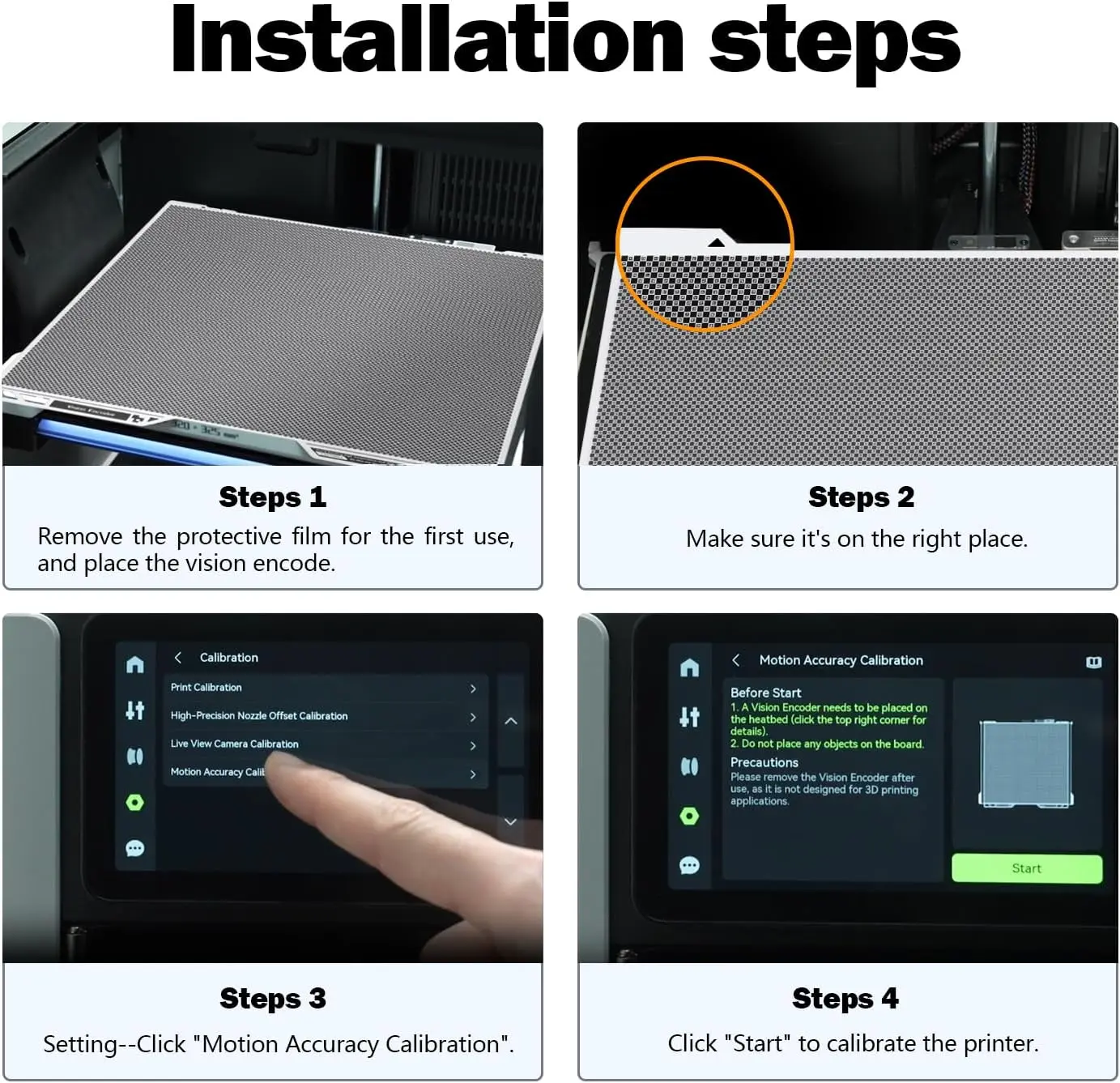 Para bambu lab h2d visão codificador 50μm precisão de movimento ferramenta de calibração avançada acessórios originais para impressora 3d h2d