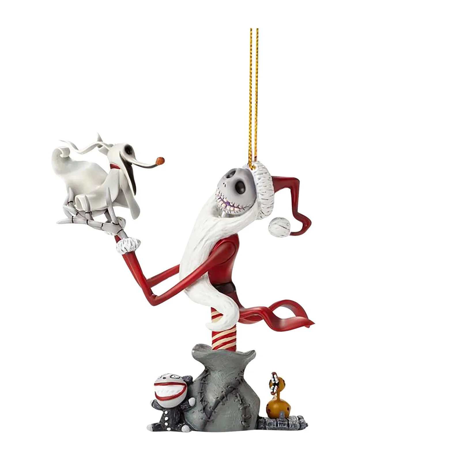 Disney-L'Étrange Noël de monsieur Jack Anime Figure Model Pendant, Ornements d'arbre de dessin animé, Bibelot d'Halloween, Cadeau mignon, Nouveau