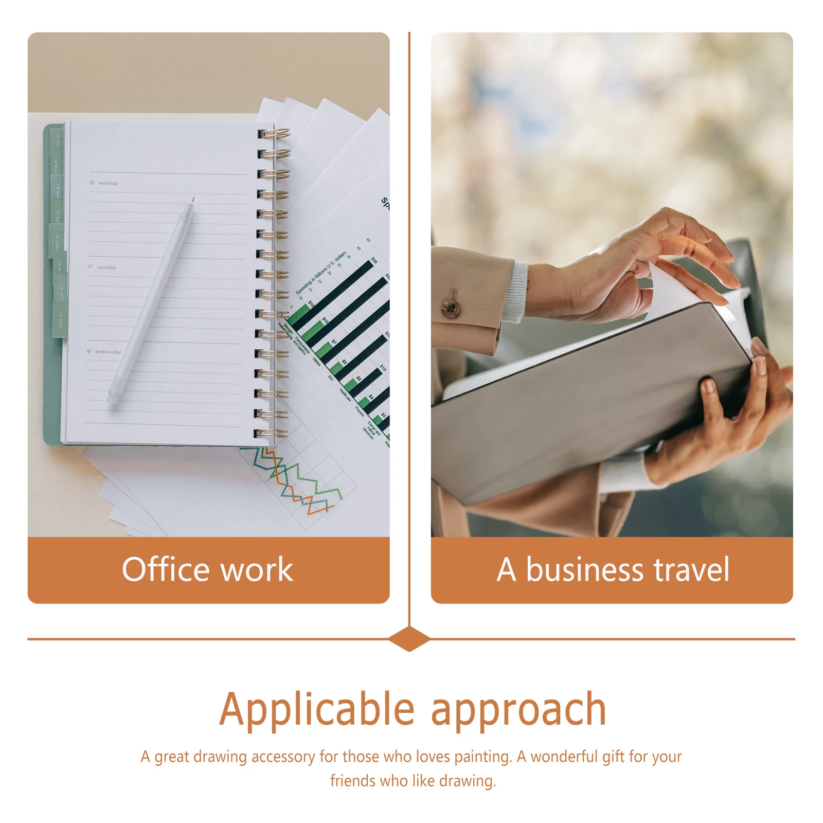 Art Student Notepad Sketchbook Blank Drawing Book Retro Scribbling Books for Math Calculus Draft Book for Drawing