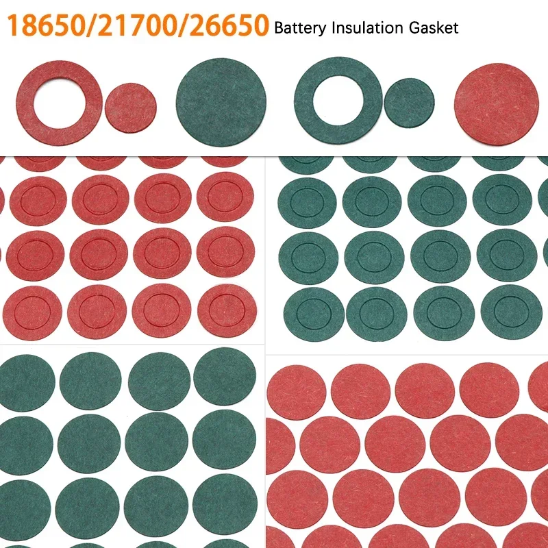 

20~500pcs 18650 21700 26650 Li-ion Battery Insulation Gasket Green Red Barley Adhesive Paper Glue Fish Electrode Insulated Pads