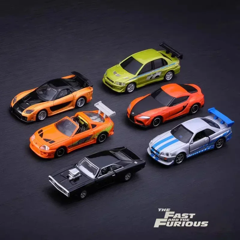 TOMY Fast & Furious Toyota Supra Nissan GTR Alloy Car Diecasts & Toy Vehicles Cars Model Miniature Scale Model Car for Children