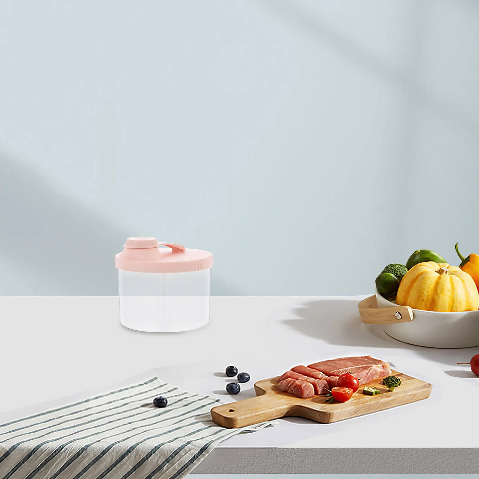 

2 шт. портативные чехлы для сухого молока, многоразовые четыре отделения, вращающиеся диспенсеры для формул, путешествия, хранение для пикника на открытом воздухе