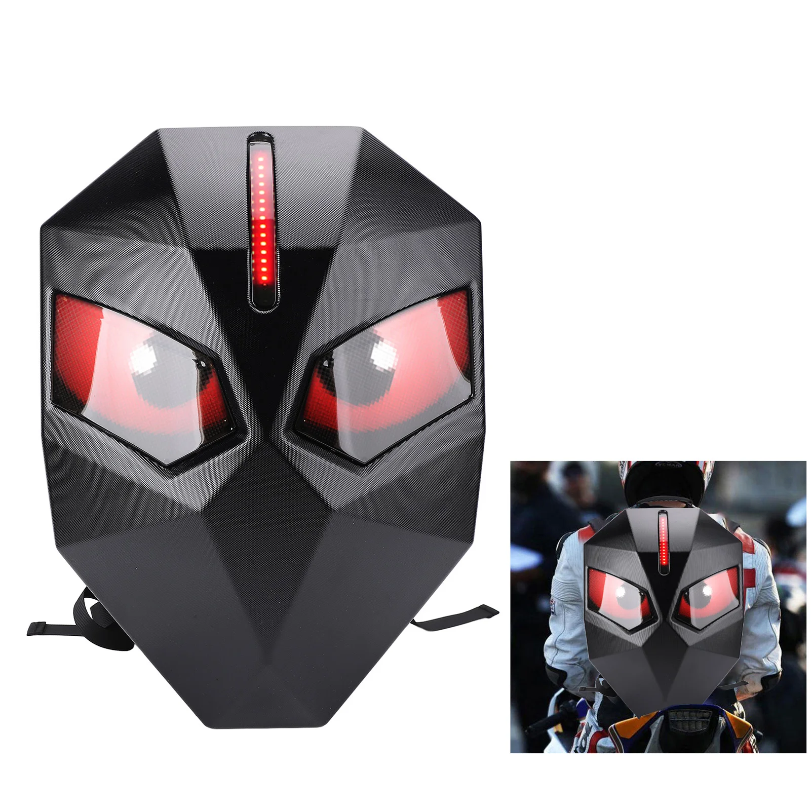 

LED Motorcycle Backpack 60x48 Pixels APP Control Programmable Screen Hard Shell Helmet Bag
