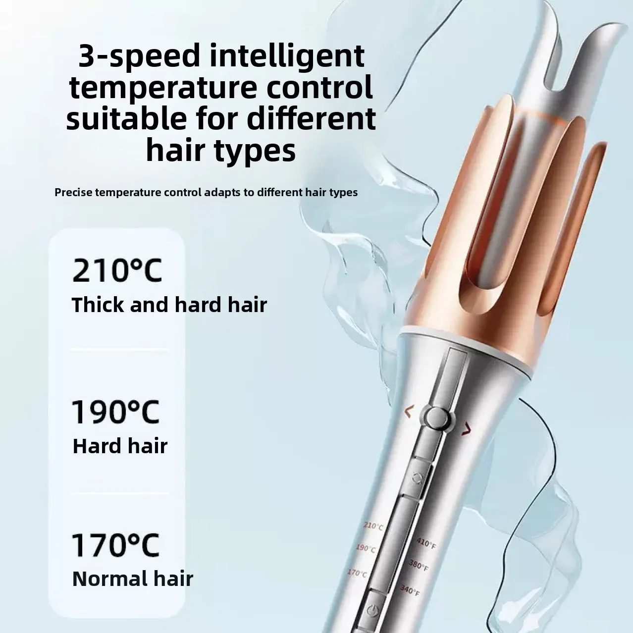 

Щипцы для завивки, автоматические керамические щипцы для завивки с большой волной, не повреждают H, вращающиеся на воздухе, корейские ленивые электрические щипцы для завивки 2025