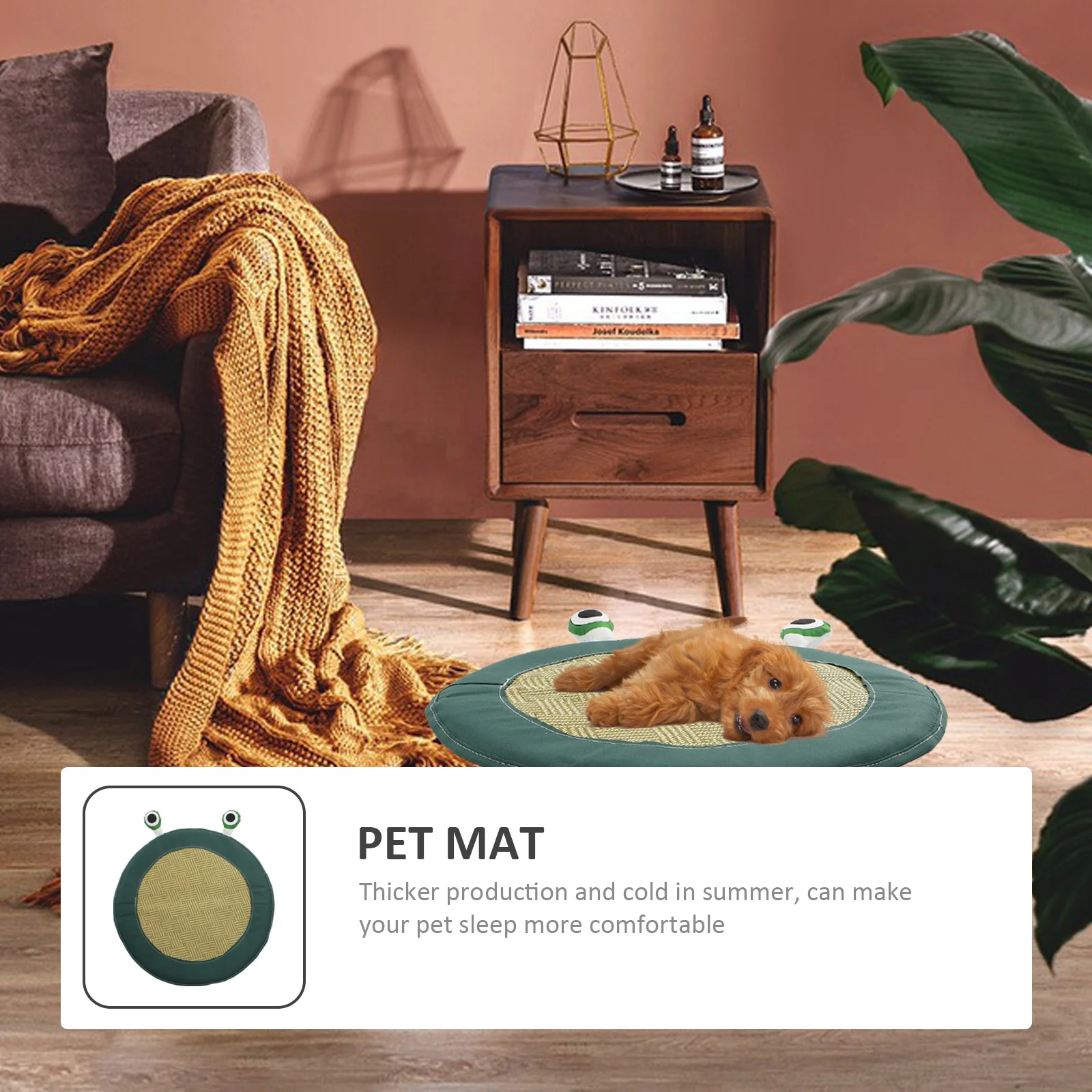 

Heavy Duty Pet Mat Summer Cooling Floor Pad for Dogs Cats Tear-Resistant Soft Comfortable Nest Bed All Year Round