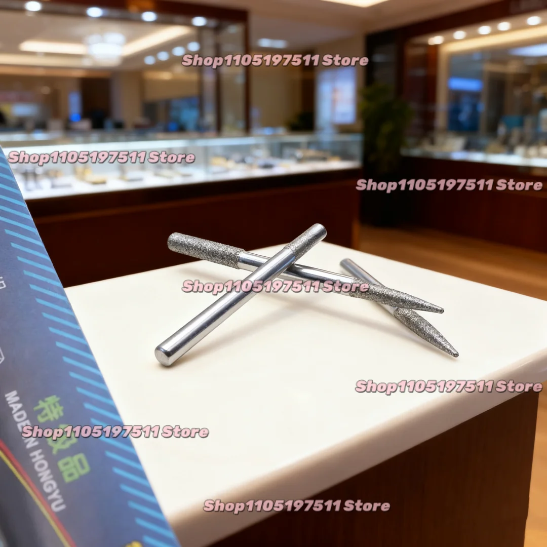 30pcs BM Diamond Mounted Points Grinding Carving Burrs Head 30/A/B/C/P/R for Metal Jade Polishing Shank 3/ 2.34mm