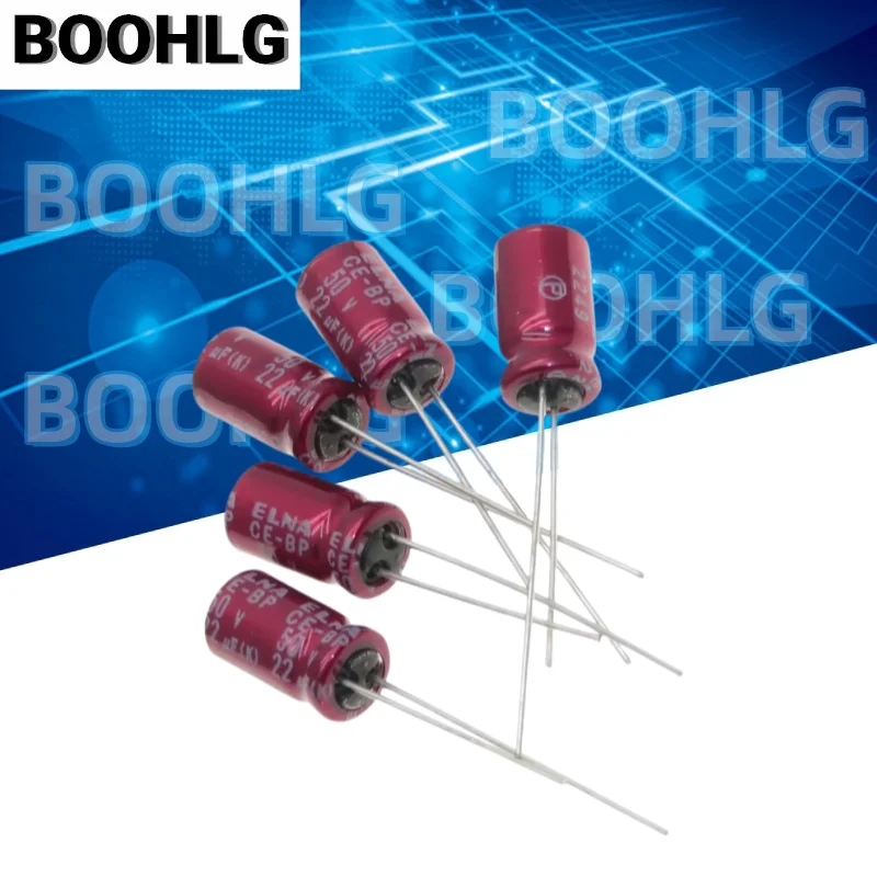 10PCS 22UF 50V Audio Capacitor 50V 22UF 5X11 RA3 Purple Red Robe