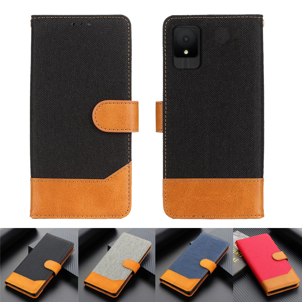 Wood Grain PU Leather Case For TCL K11 Flip Case For TCL K 11 TCLK11 T432W Business Phone Bag Case Soft Silicone Back Cover