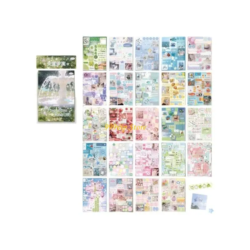 

C90C Vibranted Die Cut Клейк наклеек блеск песка Движение