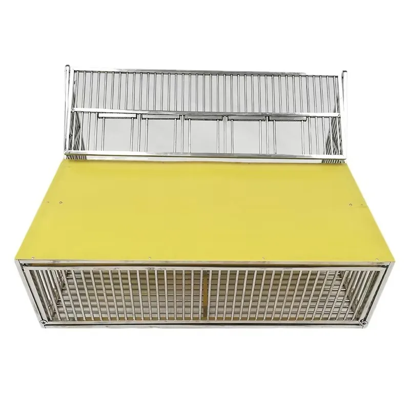 Foldable stainless steel training cage for breeding wood for pigeons and birds for jumping and releasing