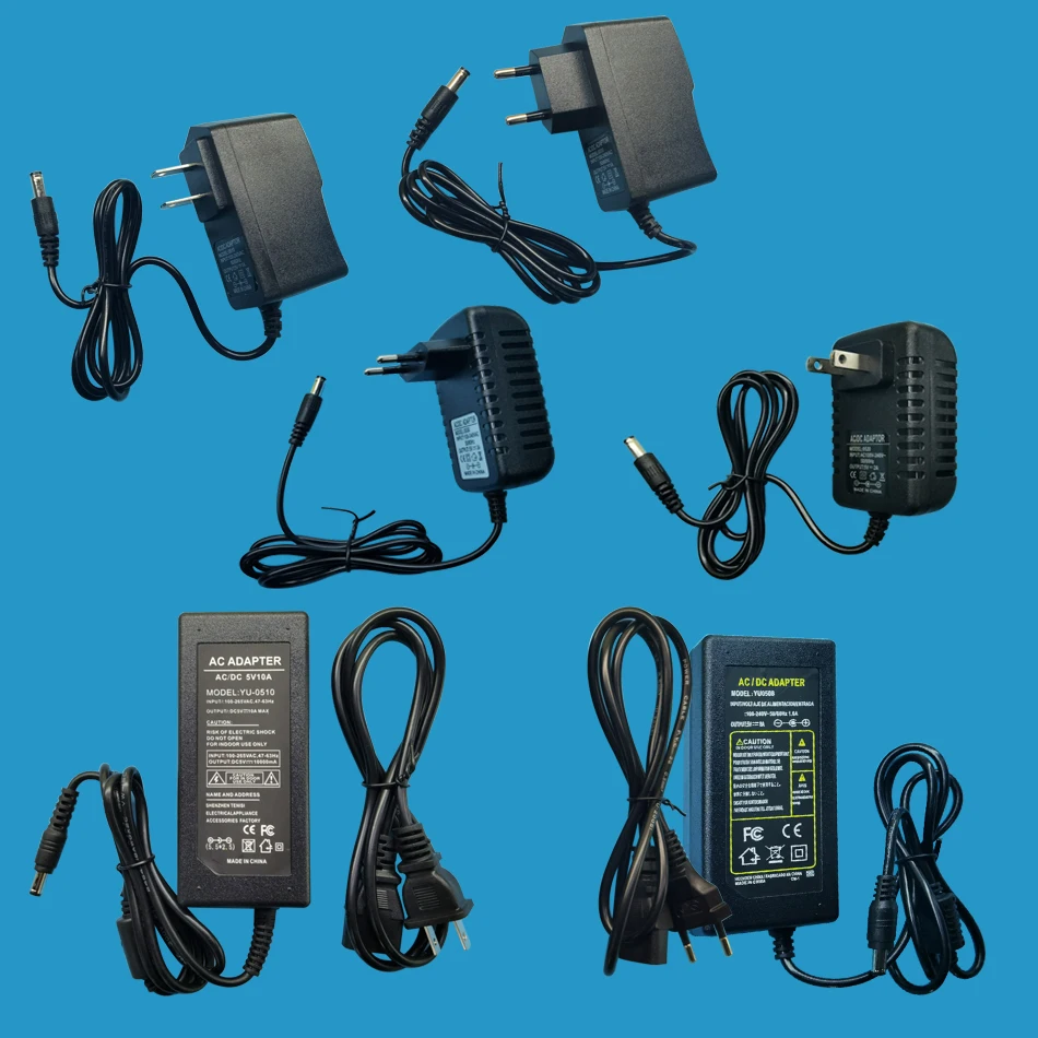 

1A 2A 3A 8A 10A 5v LED Power Supply adapter 85-265VAC to DC5V 40W 50W lighting transformer For WS2812B 5050 LED Light stirp