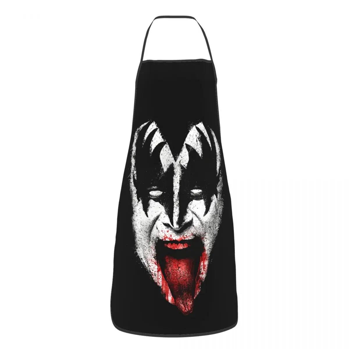 Unisex Kiss Rock Metal Band Bib Apron Adult Women Men Chef Tablier Cuisine for Cooking Kitchen Gardening