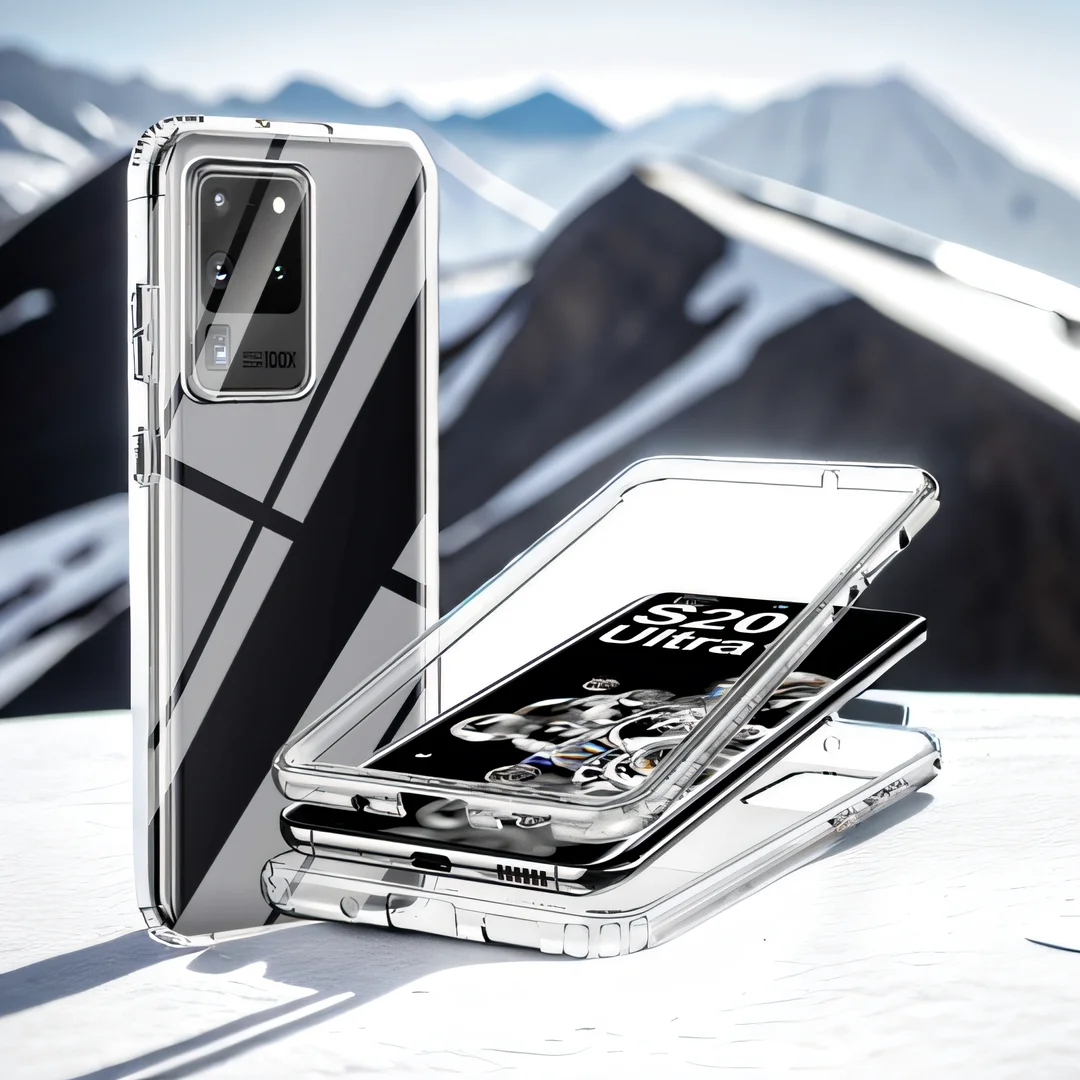360 °   Volle Abdeckung Klar Fall Für Samsung Galaxy S20 Hinweis 20 Ultra S20FE A55 A35 A25 A15 A05 A05S Hinweis 10 plus Hybrid Silikon Hart