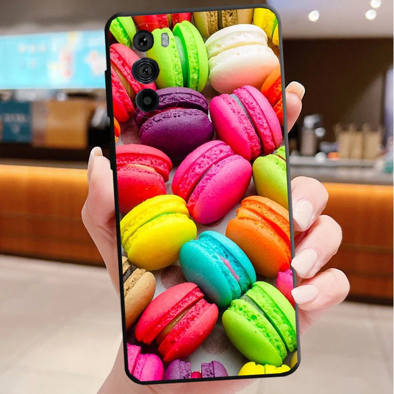 

Phone Case For Motorola Edge 50 40 Pro 60 50 40 30 Ultra Neo Fusion G85 G72 G53 G54 G84 G13 G32 Dessert Ice Cream Macarons Candy