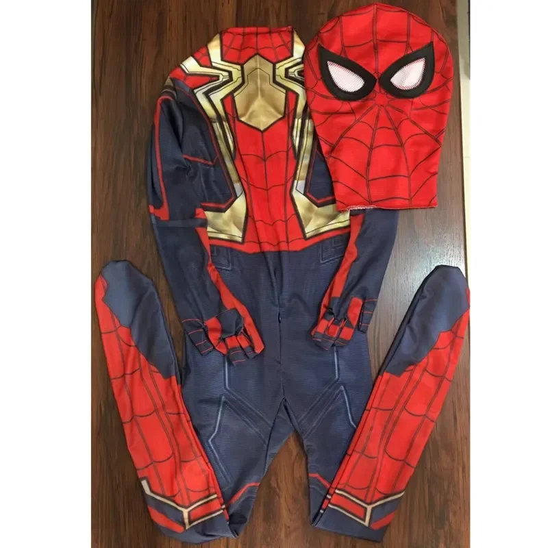 MINISO Spiderman lontano da casa Costume Cosplay Zentai Spiderman Costume supereroe tuta Spandex vestito per bambini su misura