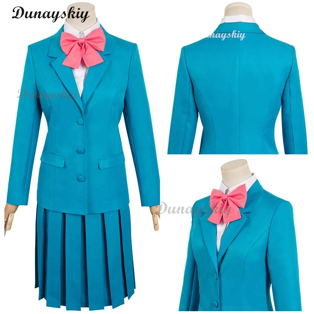 Anime From Me To You Season Kimi Mi Todoke Season 3 Kuronuma Sawako Cosplay Costume Wig Blue JK School Uniform Woman Lovely Suit