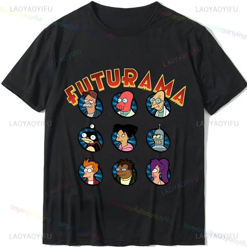 تي شيرت من القطن الخالص للرجال والنساء ، أكمام قصيرة ، تي شيرتات برقبة مستديرة ، صورة شخصية كرتونية ، ملابس برسومات كاواي ، ملابس مذهلة ، جديد ، Y2k #6