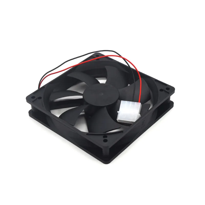 1pcs 120mm computer pc cooling fan 12cm molex 4D Connector 12cm 12025 DC 12V 0.40A 2200RPM  Axial 120x120x25 Flow Fan