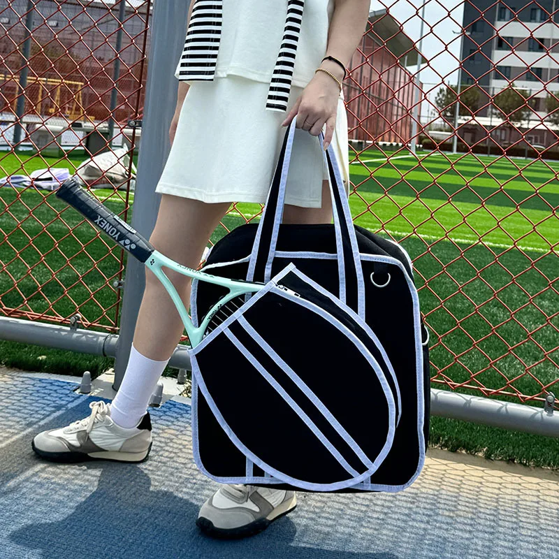

Canvas Tennis Bags, Portable Large Capacity Tennis Racket Bag, High-Quality Single Shoulder Crossbody Badminton Handheld Bag