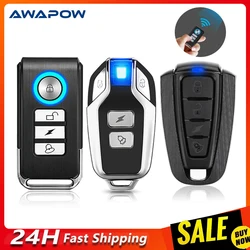 Awapow Wireless Remote Control For Bicycle Security Alarm Portable Waterproof Anti-theft Metal Motorcycle Bike Sensor
