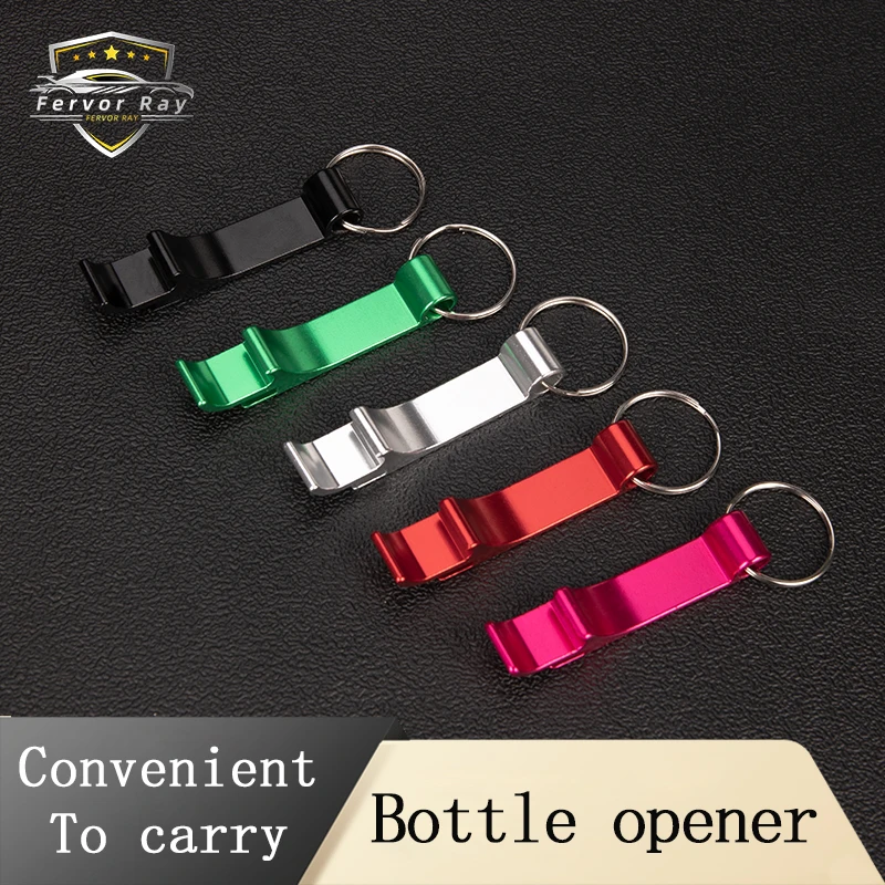 

1Pcs Color Mini Bottle Opener Metal Beer Drink Can Opener Keychain Small Practical Flat Portable Bottle Opener For Kitchen