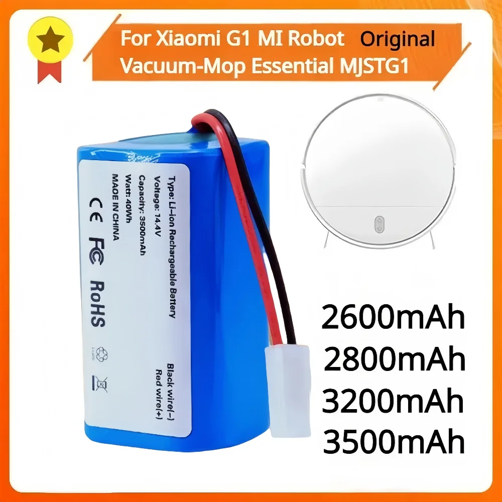

14.4V 18650 2600mAh 3500mAh Replacement Battery For XIOMI MIJIA Mi Robot Vacuum-Mop Essential G1 MJSTG1 Sweeping Mopping robot