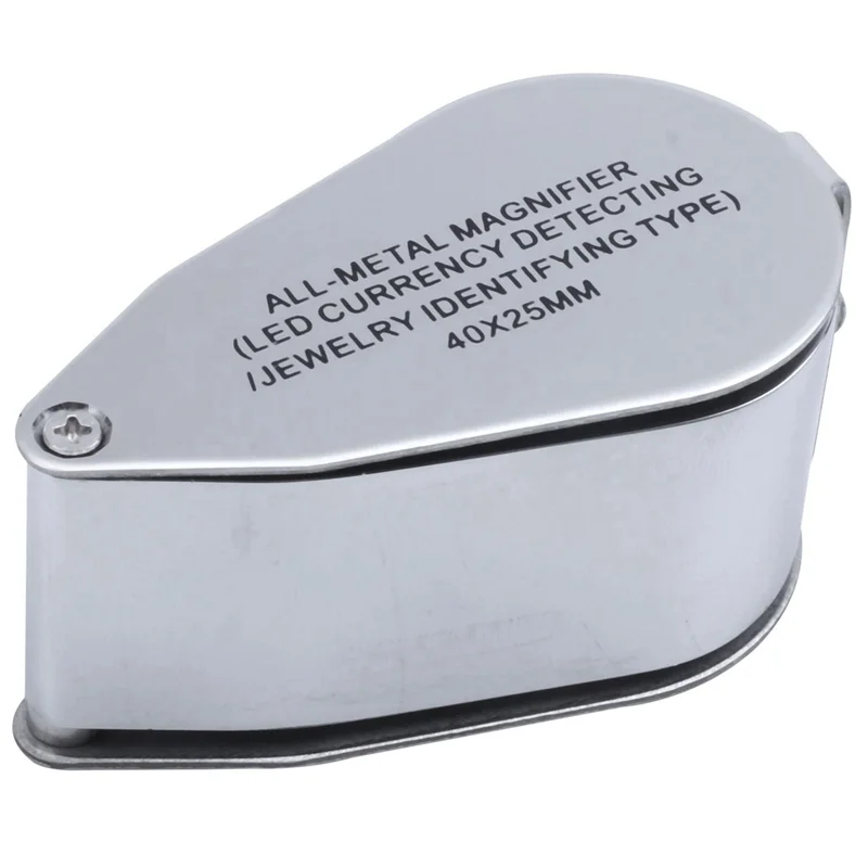 QWE-10X 40X LED الجيب المكبر الجواهري العين زجاج حلقة عدسة مكبرة العدسة ضوء الأشعة فوق البنفسجية