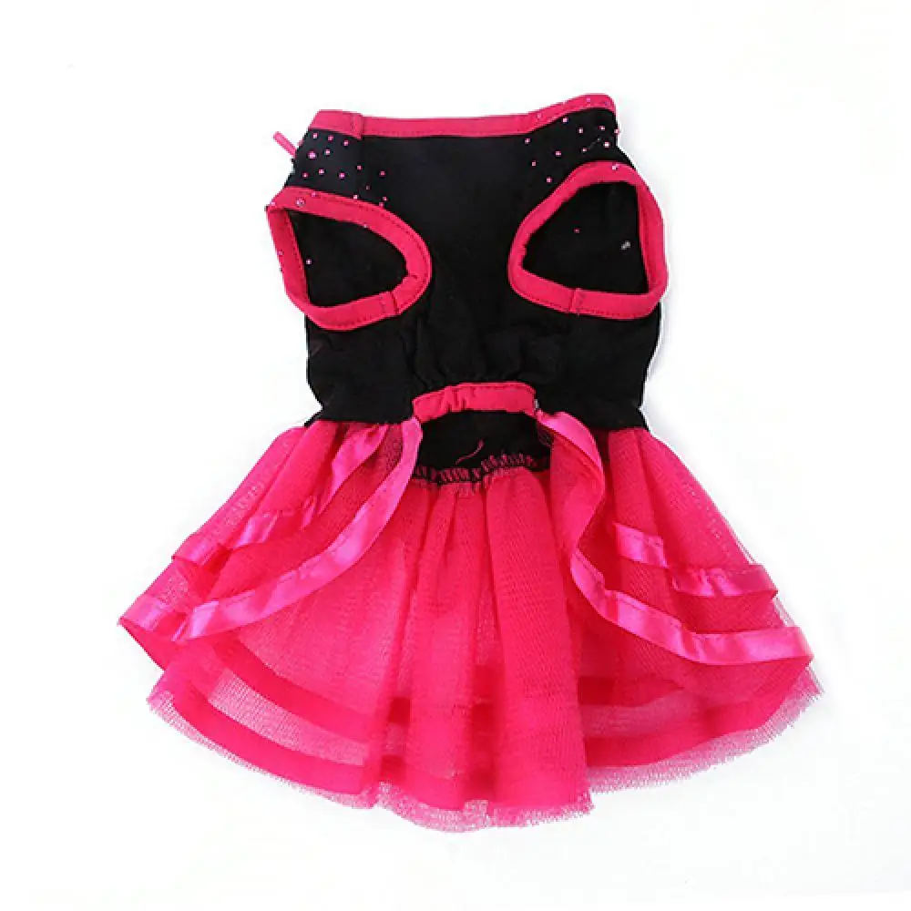 Small Dresses Pet Dog Rose Flower Gauze Ballet Dress Skirt Puppy Cat Princess Clothes Apparel XS/S/M/L Dress for Dog