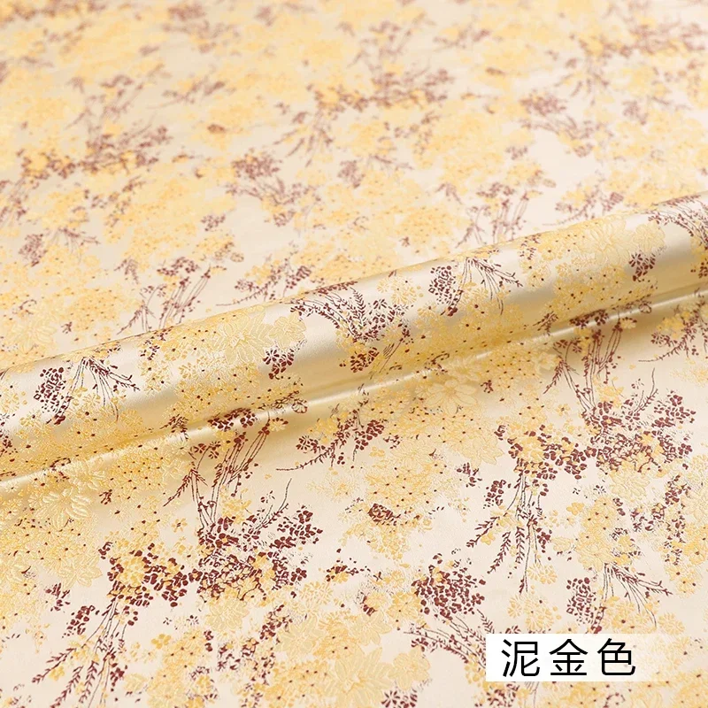 250*75cm Brocade Satin Fabric Beautiful Dress Fabric Material for Making Cheongsam and Kimono Cloth