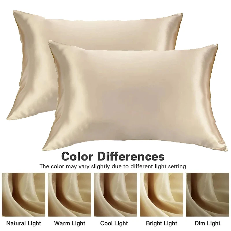 1pc Pillowcase Super soft Pillowcase Comfortable Luxury Satin Pillowcases for Hair and Skin Hypoallergenic Cooling Pillow Cases